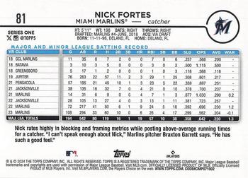 2024 Topps - Gold Foil #81 Nick Fortes Back