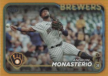 2024 Topps - Gold Foil #240 Andruw Monasterio Front