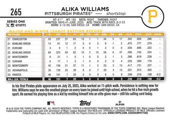 2024 Topps - Gold Foil #265 Alika Williams Back