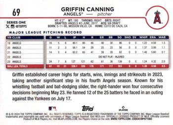 2024 Topps - Rainbow Foil #69 Griffin Canning Back