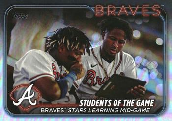 2024 Topps - Rainbow Foil #70 Students of the Game: Braves Stars Learning Mid-Game Front