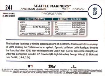 2024 Topps - Rainbow Foil #241 Seattle Mariners Back