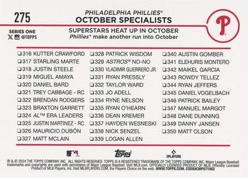 2024 Topps - Rainbow Foil #275 October Specialists: Superstars Heat Up in October Back