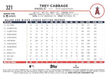 2024 Topps - Rainbow Foil #321 Trey Cabbage Back