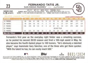 2024 Topps - Gold #23 Fernando Tatis Jr. Back