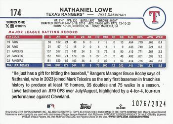 2024 Topps - Gold #174 Nathaniel Lowe Back
