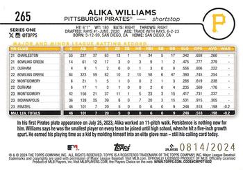 2024 Topps - Gold #265 Alika Williams Back