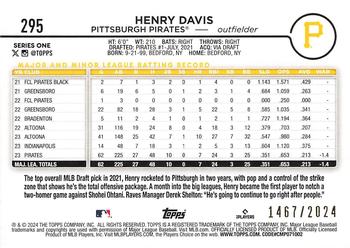 2024 Topps - Gold #295 Henry Davis Back
