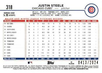 2024 Topps - Gold #318 Justin Steele Back