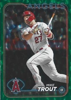 2024 Topps - Green Crackle Foil #27 Mike Trout Front