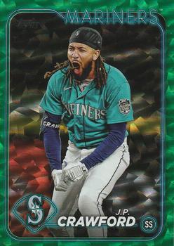 2024 Topps - Green Crackle Foil #49 J.P. Crawford Front