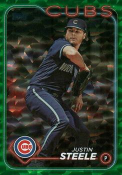 2024 Topps - Green Crackle Foil #318 Justin Steele Front