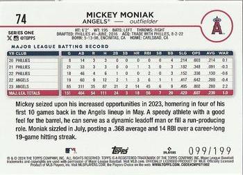 2024 Topps - Red Crackle Foil #74 Mickey Moniak Back