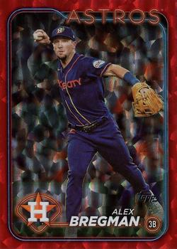 2024 Topps - Red Crackle Foil #84 Alex Bregman Front