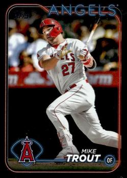 2024 Topps - Black #27 Mike Trout Front