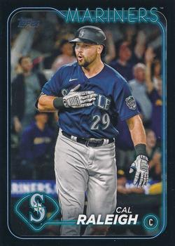 2024 Topps - Black #122 Cal Raleigh Front