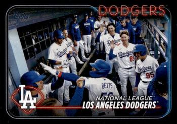 2024 Topps - Black #183 Los Angeles Dodgers Front