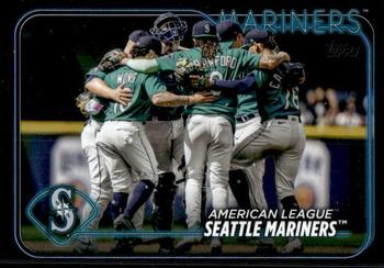 2024 Topps - Black #241 Seattle Mariners Front