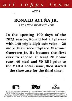 2024 Topps - 2023 All Topps Team #ATT-1 Ronald Acuña Jr. Back