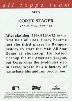 2024 Topps - 2023 All Topps Team #ATT-5 Corey Seager Back