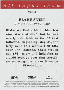 2024 Topps - 2023 All Topps Team #ATT-11 Blake Snell Back
