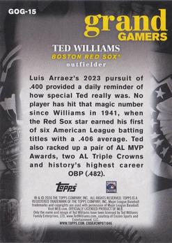 2024 Topps - Grand Gamers #GOG-15 Ted Williams Back
