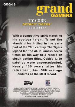 2024 Topps - Grand Gamers #GOG-16 Ty Cobb Back