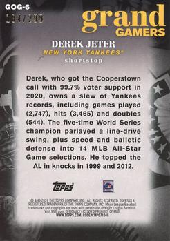 2024 Topps - Grand Gamers Black #GOG-6 Derek Jeter Back