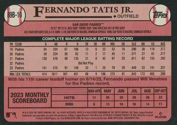 2024 Topps - 1989 Topps Baseball 35th Anniversary #89B-10 Fernando Tatis Jr. Back