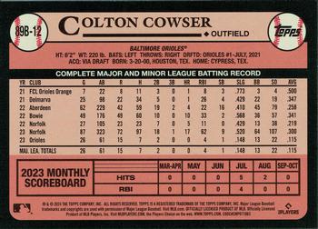2024 Topps - 1989 Topps Baseball 35th Anniversary #89B-12 Colton Cowser Back