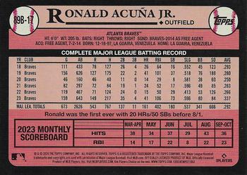 2024 Topps - 1989 Topps Baseball 35th Anniversary #89B-17 Ronald Acuña Jr. Back