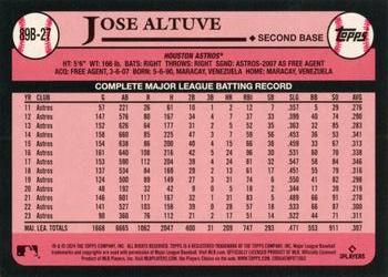 2024 Topps - 1989 Topps Baseball 35th Anniversary #89B-27 Jose Altuve Back