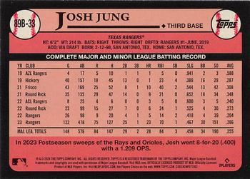 2024 Topps - 1989 Topps Baseball 35th Anniversary #89B-33 Josh Jung Back