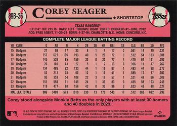 2024 Topps - 1989 Topps Baseball 35th Anniversary #89B-35 Corey Seager Back