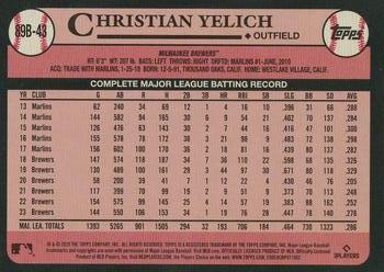 2024 Topps - 1989 Topps Baseball 35th Anniversary #89B-43 Christian Yelich Back