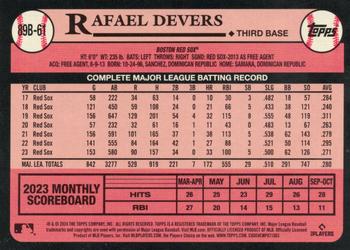 2024 Topps - 1989 Topps Baseball 35th Anniversary #89B-61 Rafael Devers Back