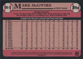 2024 Topps - 1989 Topps Baseball 35th Anniversary Blue #89B-53 Mark McGwire Back