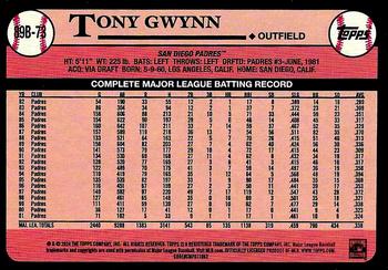 2024 Topps - 1989 Topps Baseball 35th Anniversary Blue #89B-73 Tony Gwynn Back