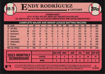 2024 Topps - 1989 Topps Baseball 35th Anniversary Blue #89B-79 Endy Rodríguez Back