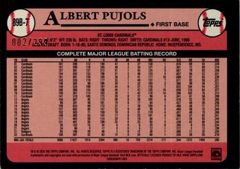 2024 Topps - 1989 Topps Baseball 35th Anniversary Black #89B-7 Albert Pujols Back