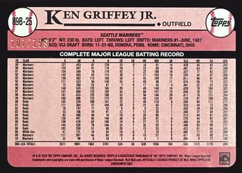 2024 Topps - 1989 Topps Baseball 35th Anniversary Black #89B-25 Ken Griffey Jr. Back