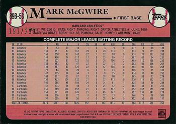 2024 Topps - 1989 Topps Baseball 35th Anniversary Black #89B-53 Mark McGwire Back