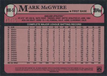 2024 Topps - 1989 Topps Baseball 35th Anniversary Gold #89B-53 Mark McGwire Back