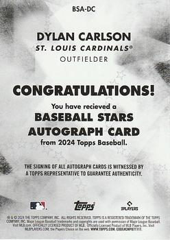 2024 Topps - Baseball Stars Autographs #BSA-DC Dylan Carlson Back