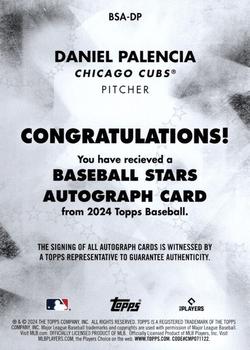 2024 Topps - Baseball Stars Autographs #BSA-DP Daniel Palencia Back