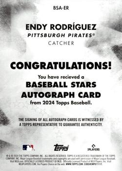 2024 Topps - Baseball Stars Autographs #BSA-ER Endy Rodríguez Back