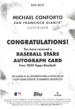 2024 Topps - Baseball Stars Autographs #BSA-MCO Michael Conforto Back
