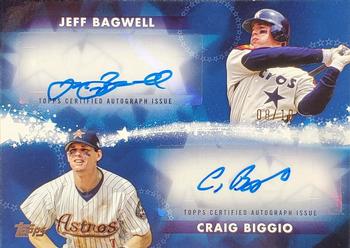 2024 Topps - Baseball Stars Dual Autographs #BSDA-BAB Craig Biggio / Jeff Bagwell Front