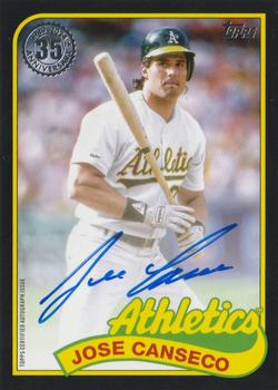2024 Topps - 1989 Topps Baseball 35th Anniversary Autographs Black #89BA-JCA Jose Canseco Front