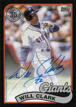 2024 Topps - 1989 Topps Baseball 35th Anniversary Autographs Black #89BA-WCL Will Clark Front